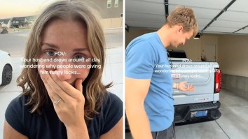 ‘It’s His Work Truck Too’: Utah Man Gets ‘Funny Looks’ All Day. Then He Gets Home, Takes A Look At The Back Of His GMC Truck, And Realizes Why