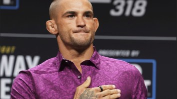 Dustin Poirier Tears Up & Gets Emotional During Faceoff Vs Max Holloway Ahead Of Retirement Fight In New Orleans
