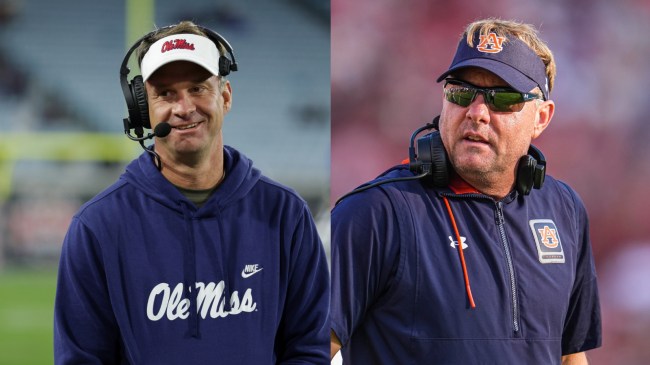 College football coaches Lane Kiffin and Hugh Freeze