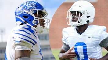 Memphis Football Player Catches Vicious Stray After Being Thrown Under Bus In Intel Leak Scandal