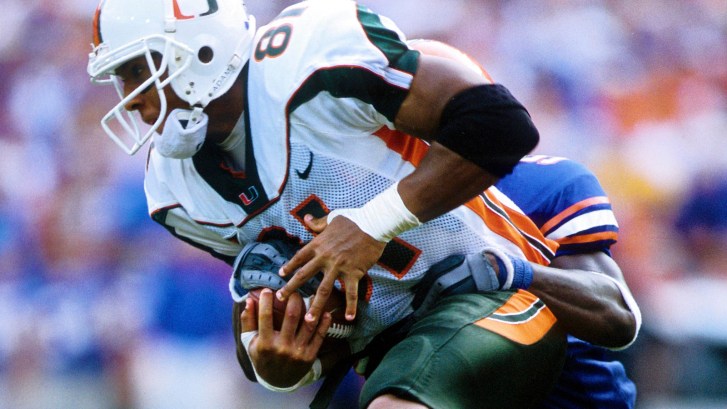 Kellen Winslow Jr. with the University of Miami Hurricanes