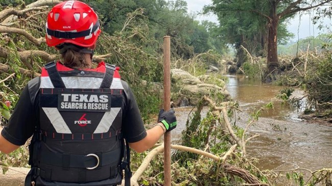 Volunteers help after the Texas flooding