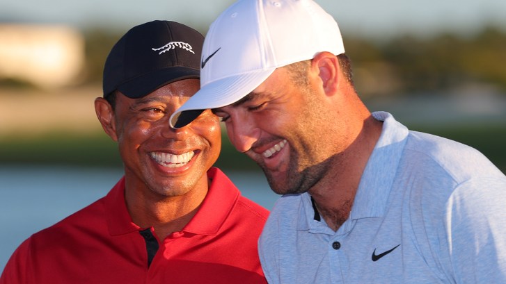 Tiger Woods and Scottie Scheffler