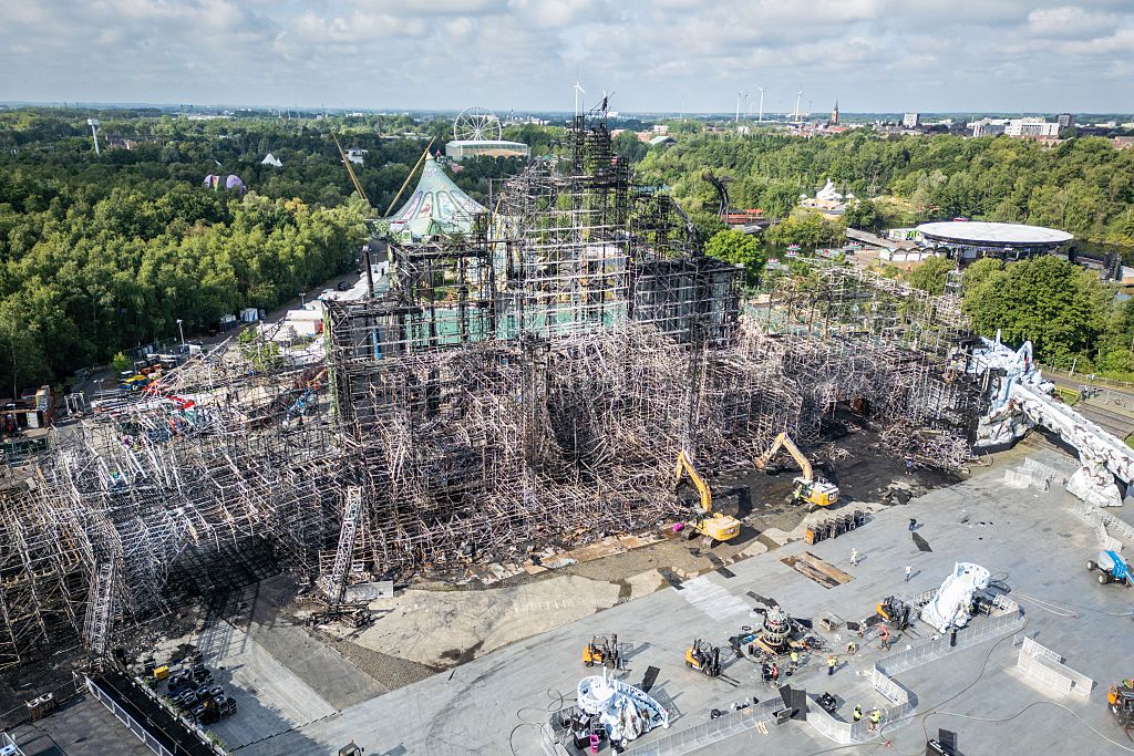 Tomorrowland Main Stage Fire Destruction Before After