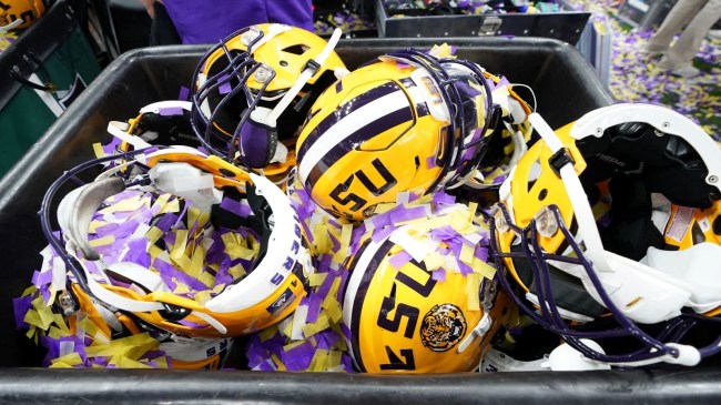 LSU Tigers helmets