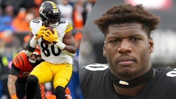 Steelers Tight End Darnell Washington Dwarfs His Teammates In Viral Photo As A Training Camp Cheat Code