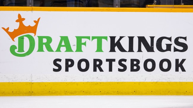 DraftKings sports betting ad on NHL boards