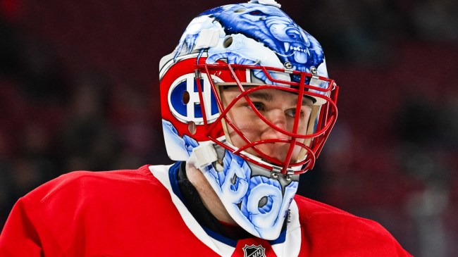 Montreal Canadiens goalie Jakub Dobes