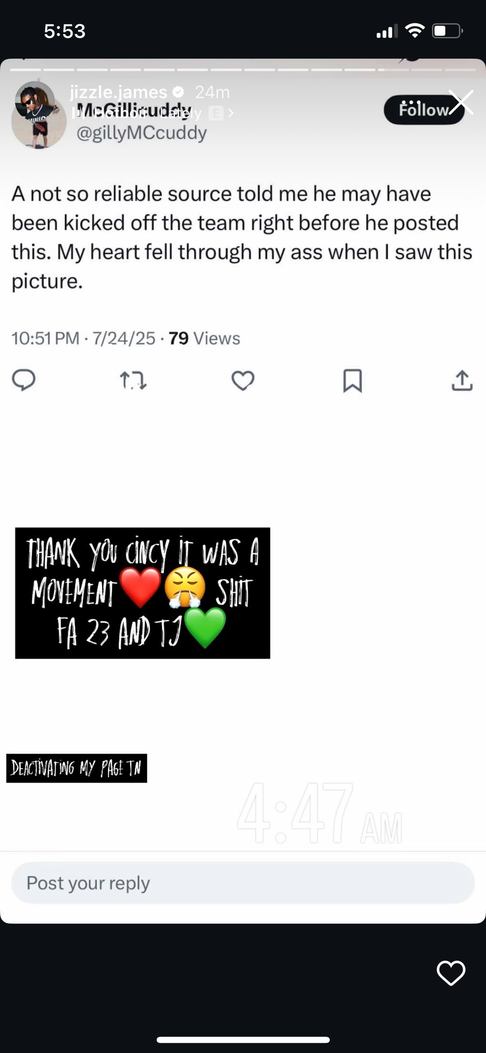 Jizzle James Instagram