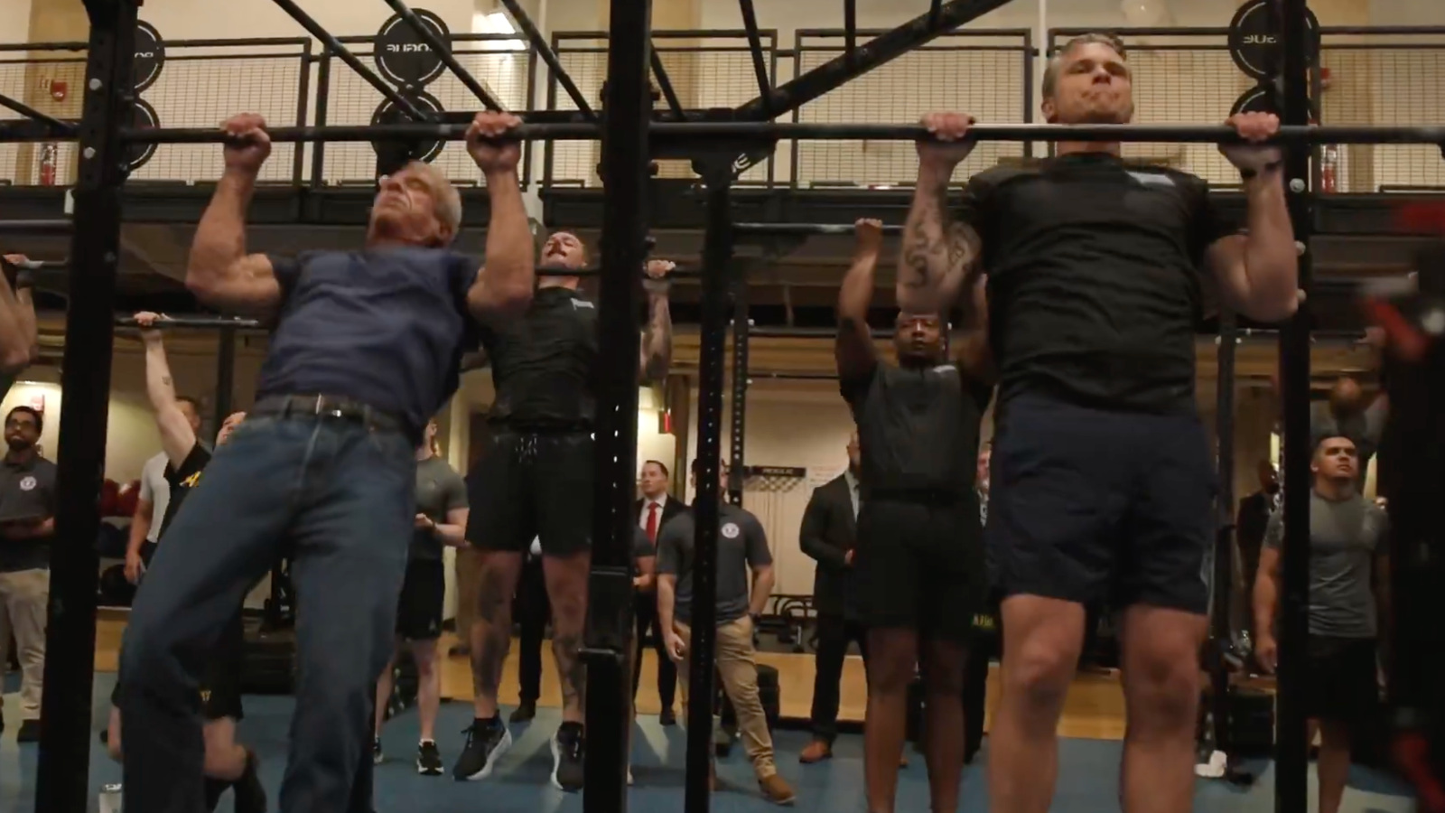 the Pete & Bobby Challenge of push-ups and pull-ups 