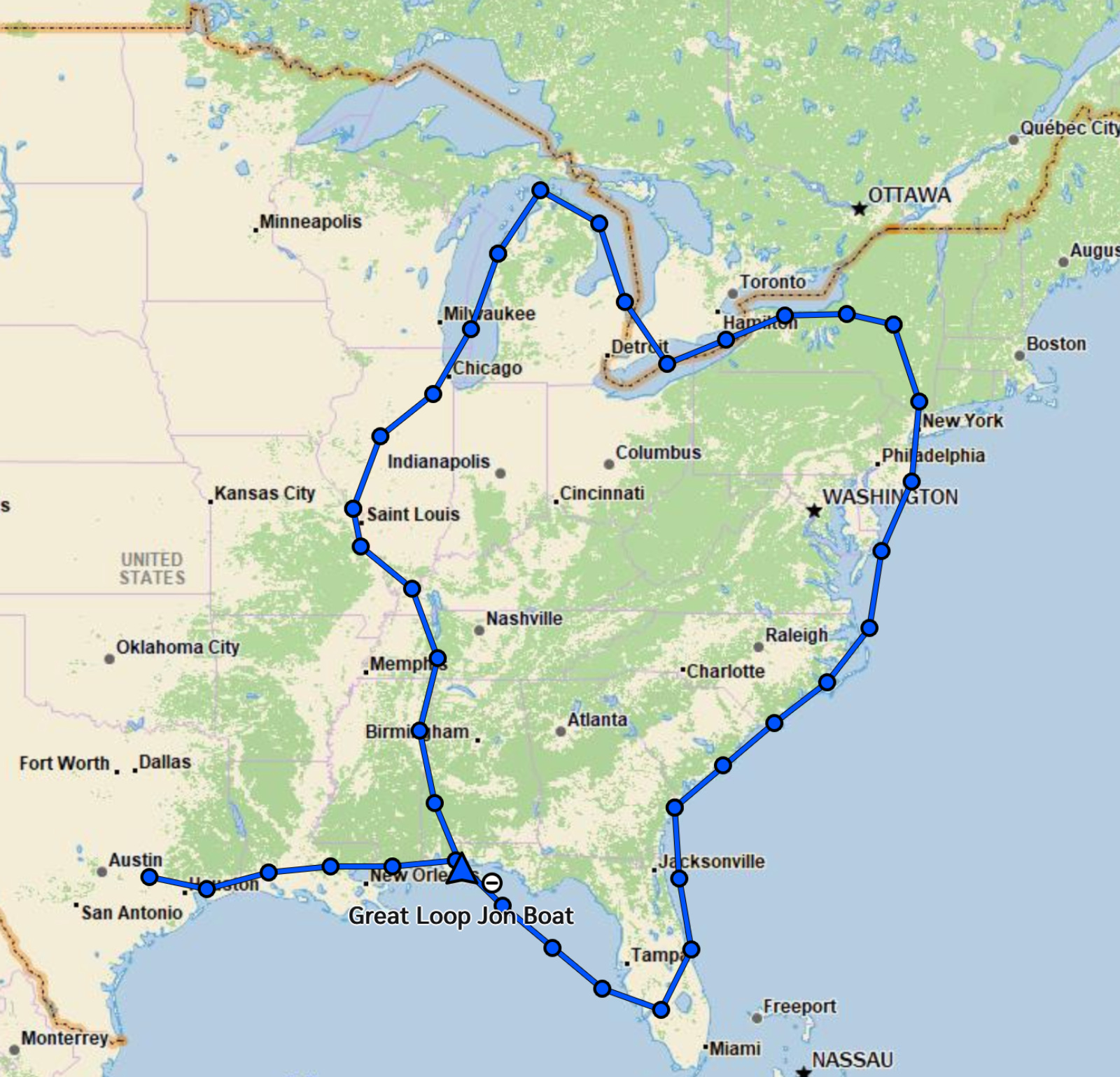 Robert Youens great loop record attempt