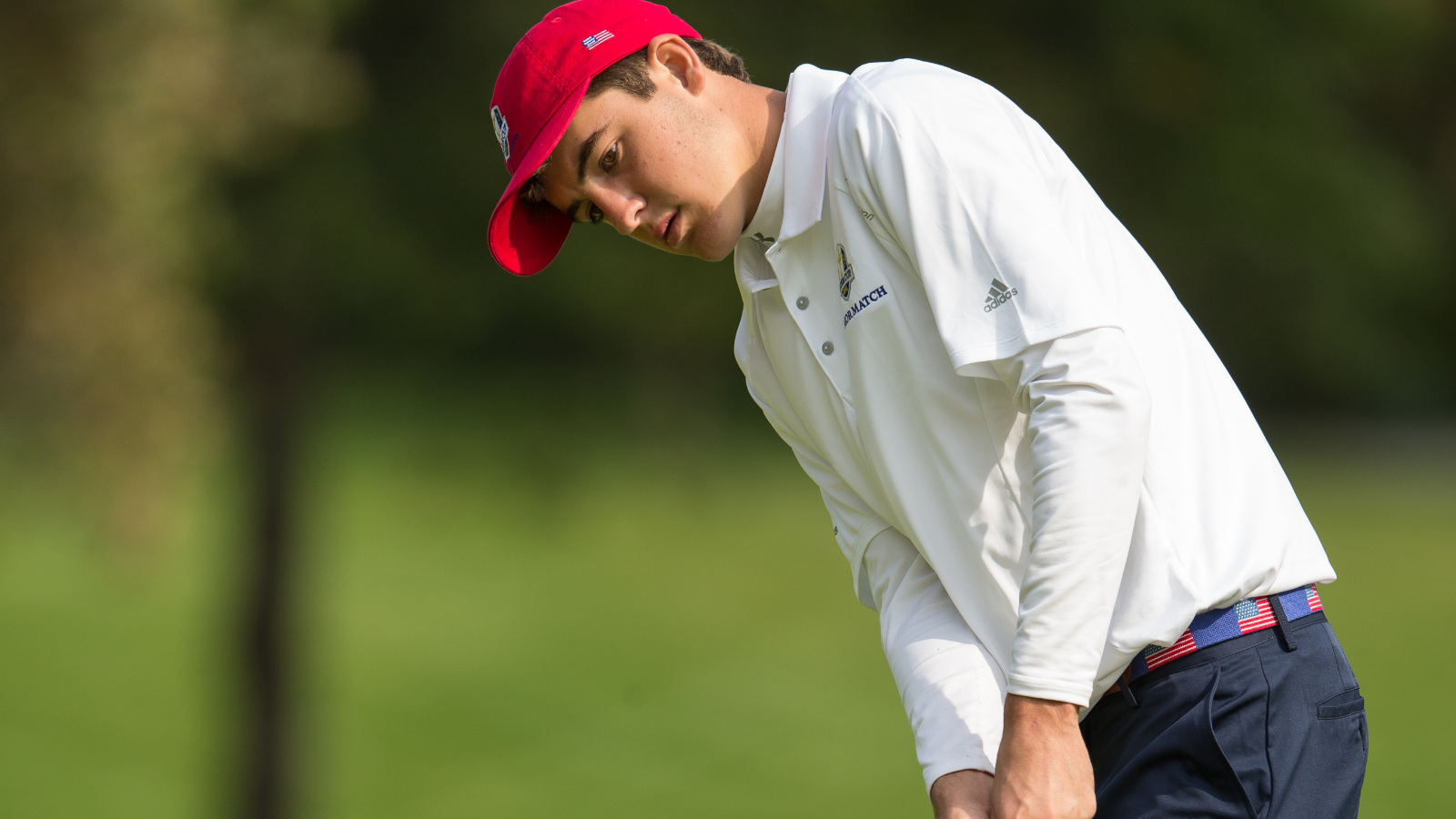old photo of a young Scottie Scheffler for Team USA during 8th Junior Ryder Cup at Olypmia Fields Country Club