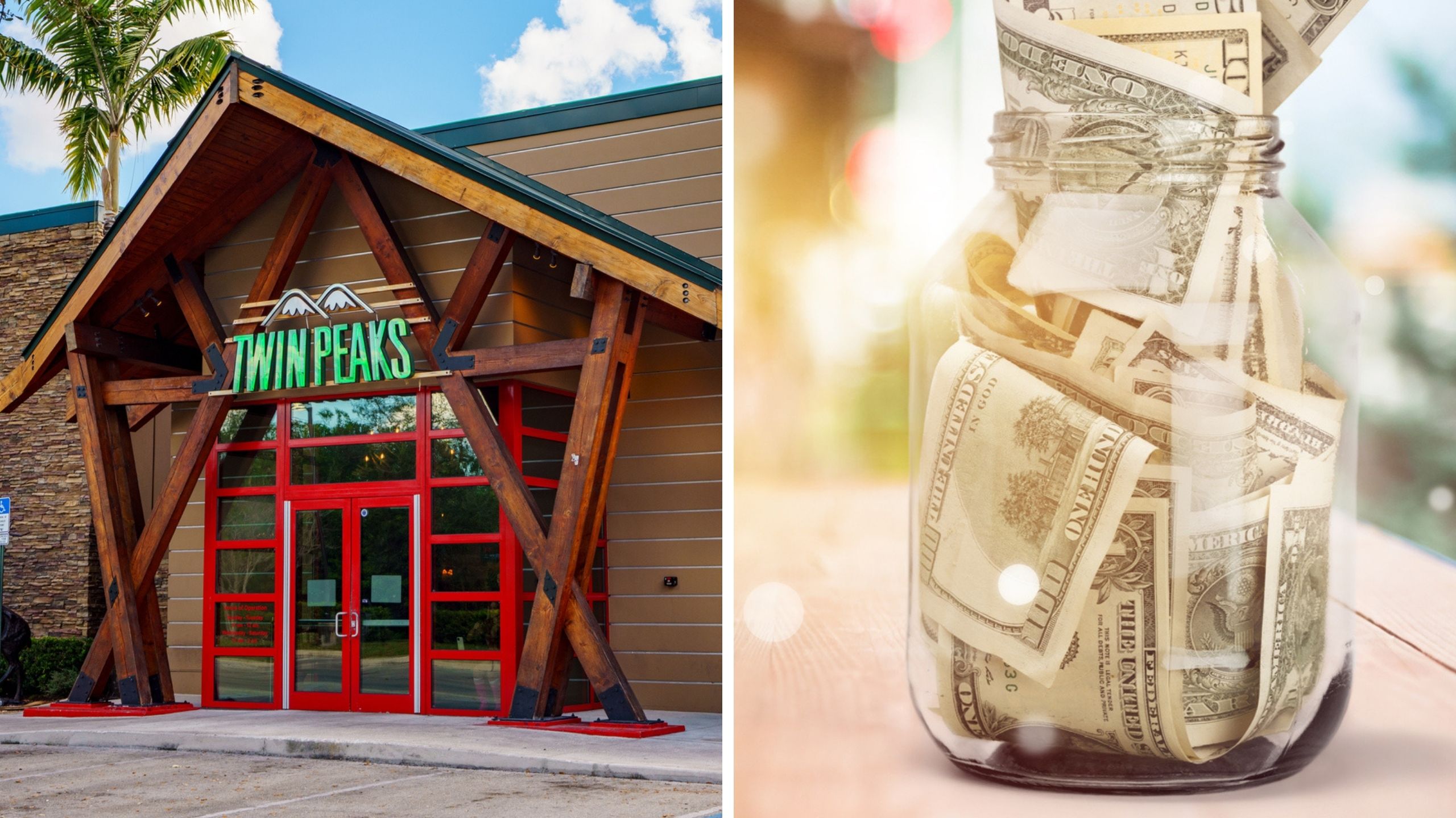 twin peaks logo (l) tip jar (r)