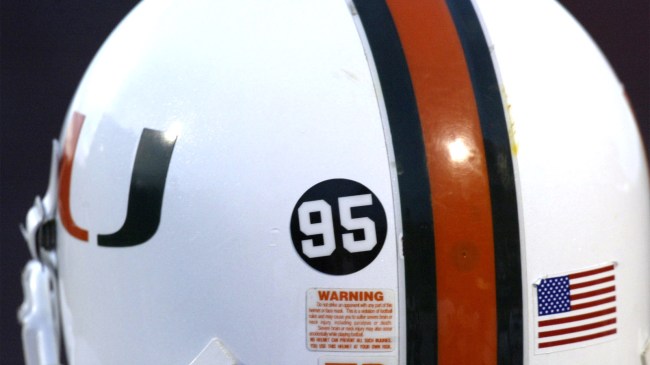 Miami-Hurricanes-wear-sticker-in-honor-of-Bryan-Pata
