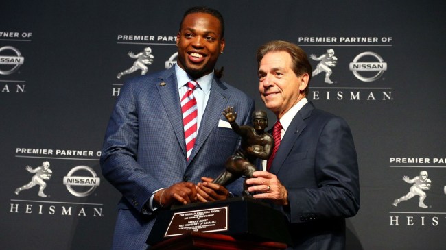 Nick Saban and Derrick Henry Heisman Trophy