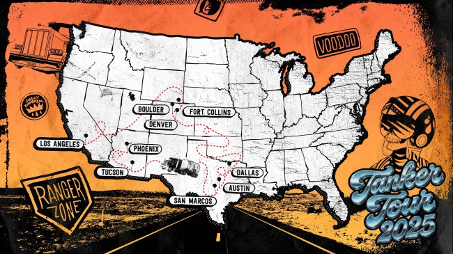 Voodoo Ranger Tanker Tour map