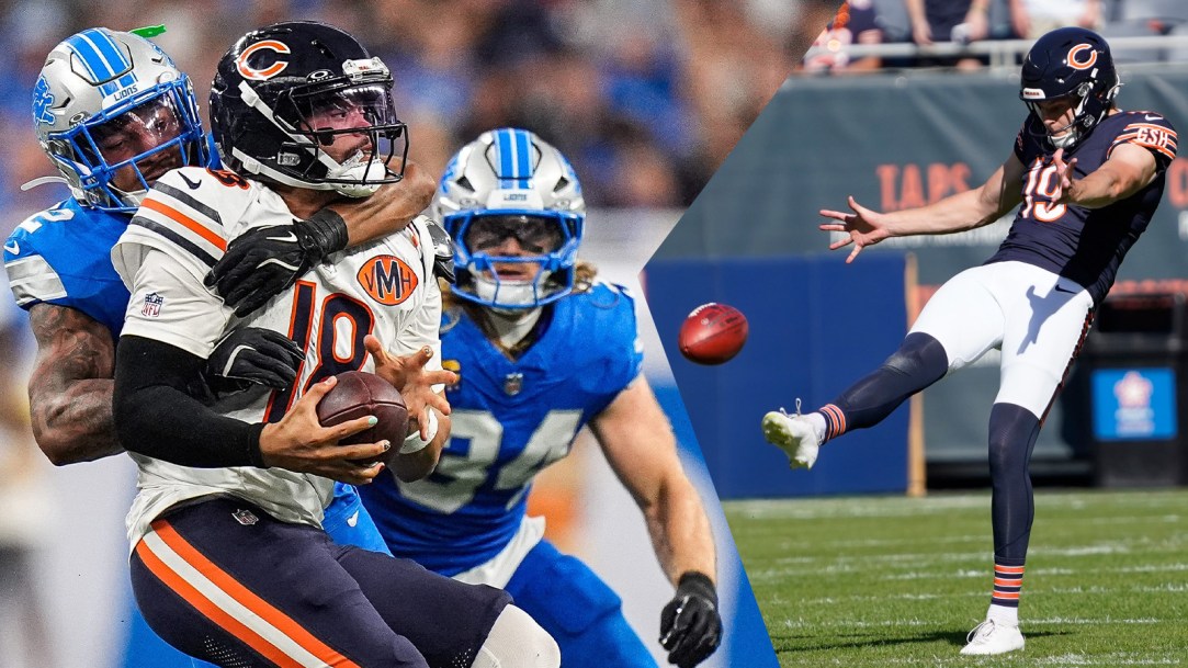 Caleb Williams text Tory Taylor Punt Chicago Bears