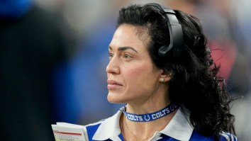 Jim Irsay’s Daughter And New Colts Owner Carlie Irsay-Gordon Spotted On Sidelines Wearing Headphones To Listen To Coaches, Taking Notes Sparks Debate