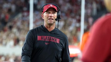 Kalen DeBoer Looked Like Nick Saban While Screaming At His Players In A Black Hoodie During Blowout