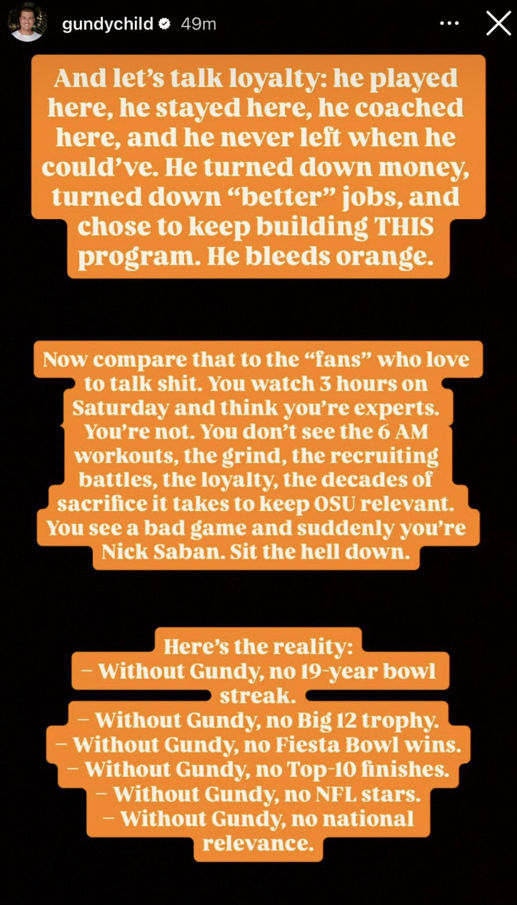 Mike Gundy Son Instagram