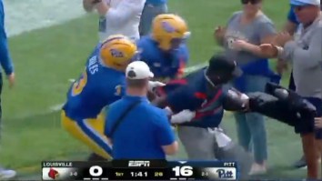 Pittsburgh Football Players Attack Louisville Ball Boy In Bizarre Sideline Squabble After Electric Pick-Six