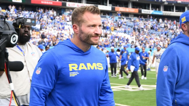 Rams head coach Sean McVay tore his Plantar Fascia while pacing