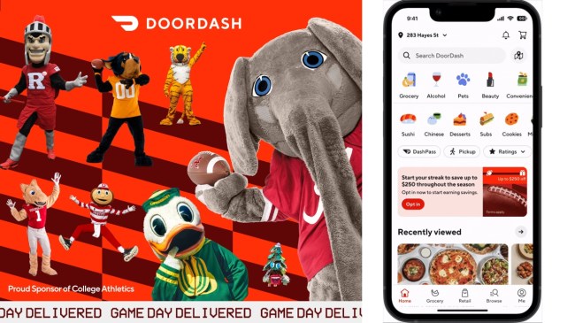 DoorDash Streaks for college football