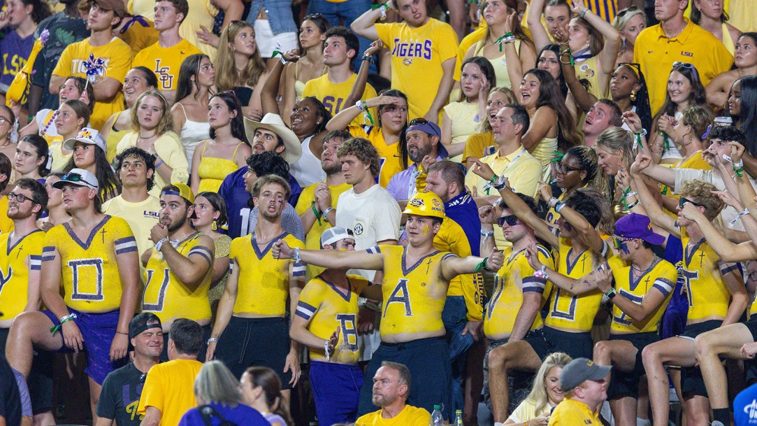 LSU Crowd Fans Leave Early Football