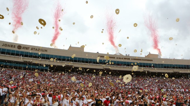 Tortillas being thrown at Texas Tech football game