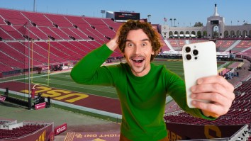 Obnoxious Notre Dame Fan Proves Need For Field Storming Crackdown With Failed USC Rage Bait